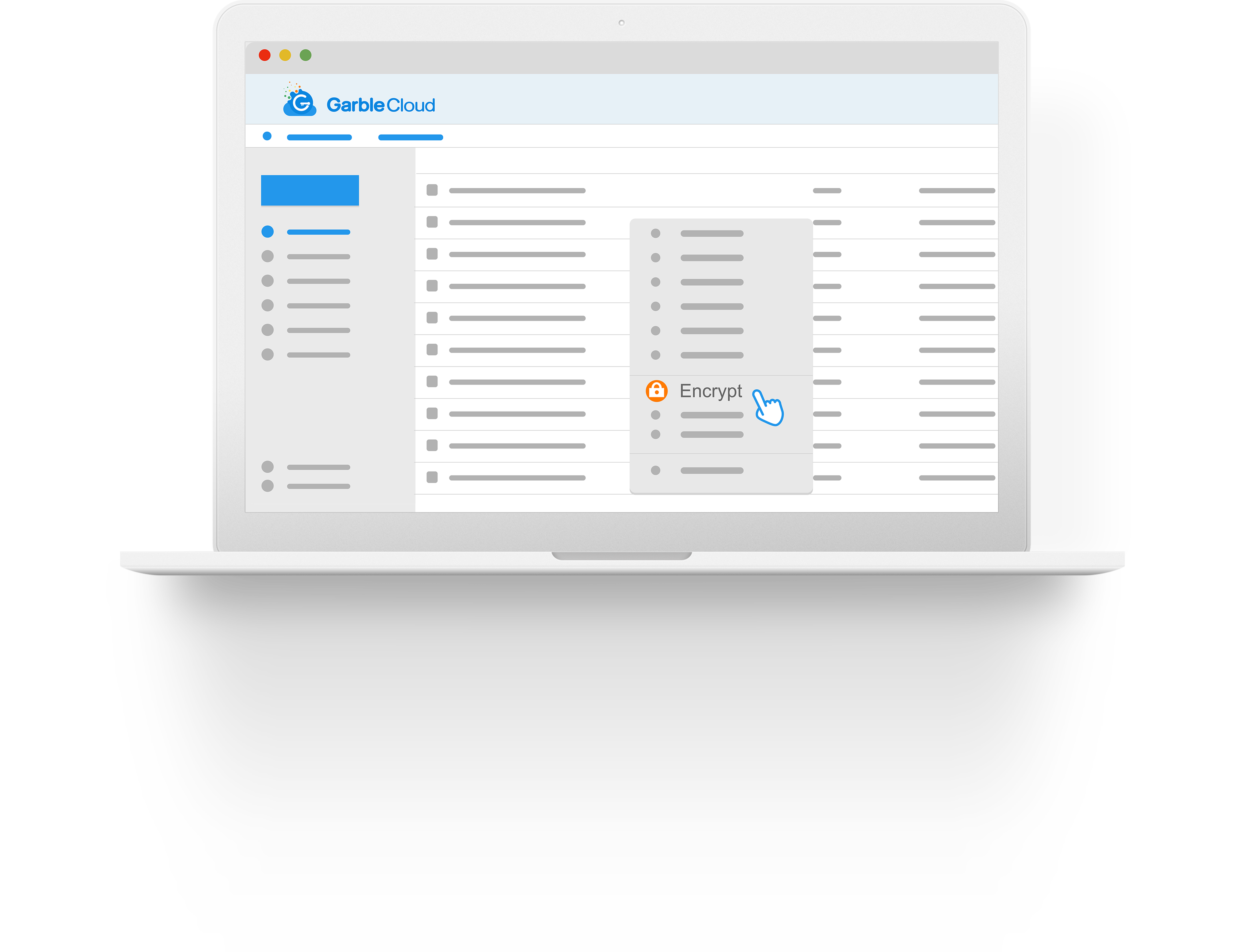 screenshot of Garble Cloud